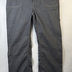 Athleta Schoeller Cargo Pants Womens 38x32 Dry Dipper Indigo Bootcut Denim Jeans